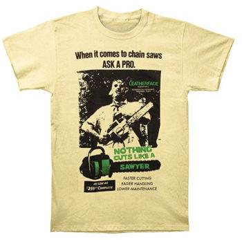 Texas Chainsaw Massacre Cuts Like A Sawyer Men's Tee Banana