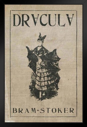 Dracula Bram Stoker Vintage Style Art Print Framed Poster 12x18 inch