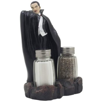 Count Dracula Vampire Salt and Pepper Shaker Set with Decorative Display Stand Holder - Image 2