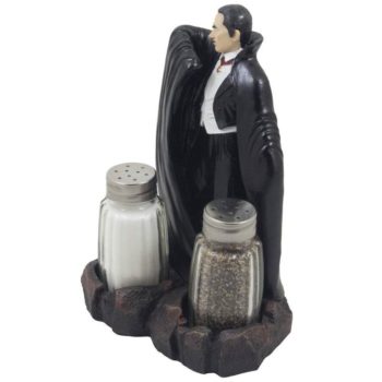 Count Dracula Vampire Salt and Pepper Shaker Set with Decorative Display Stand Holder - Image 3