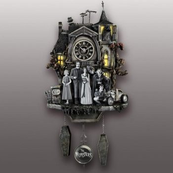 Bradford Exchange The The Munsters Cuckoo Clock with Flickering Lights and Music - Image 7