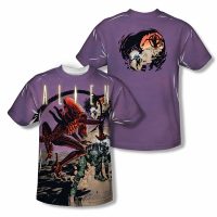 Alien Shirt Attacking Comic Sublimation Shirt Front/Back Print