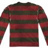 Nightmare On Elm Street Long Sleeve Freddy Sweater Sublimation Shirt Front/Back Print