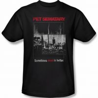 Pet Sematary Shirt Cat Poster Adult Black Tee T-Shirt