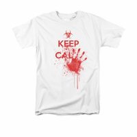 Zombie Shirt Keep Cal Adult White Tee T-Shirt