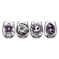 4pc Nightmare Before Christmas 20oz Stemless Wine