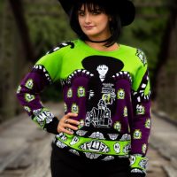 Adult Beetlejuice Lydia Deetz Ugly Halloween Sweater