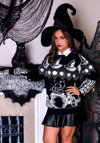Witch Spellcraft and Curios Adult Ugly Halloween Sweater