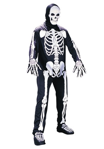 Adult Skeleton Jumpsuit Costume