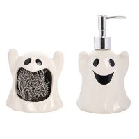 Halloween Ghost Sponge Holder and Soap Dispenser Set