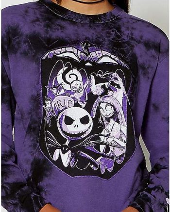 Purple Halloweentown Long Sleeve T Shirt - The Nightmare Before Christmas