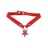 Red Pentagram Choker Necklace