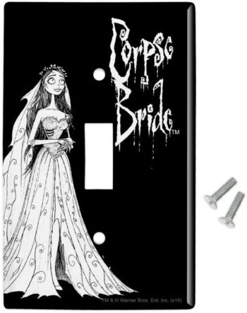 GRAPHICS & MORE Corpse Bride Logo and Silhouette Plastic Wall Decor Toggle Light Switch Plate Cover