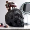 Skull Makeup Brush Holder, Pen Holder, Vanity, Desk, Office Organizer, Stationary, Decor Planter by Wicked Vanity Beauty