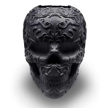 Skull Makeup Brush Holder, Pen Holder, Vanity, Desk, Office Organizer, Stationary, Decor Planter by Wicked Vanity Beauty