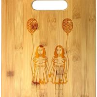 Creepy Scary Hallway Twins Horror Film Movie Parody Laser Engraved Bamboo Cutting Board - Wedding, Housewarming, Anniversary, Birthday, Father's Day, Gift
