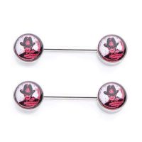 A Nightmare on Elm Street Nipple Barbells - 14 Gauge