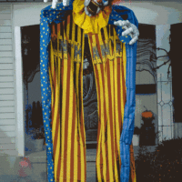 10 Foot Looming Clown Animated Archway Decoration