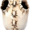 Foryo White Skull Pen Holder Office Desktop Ossuary Skulls Decor Halloween Decorations Skeleton Head Stationery Holder (White Skull)