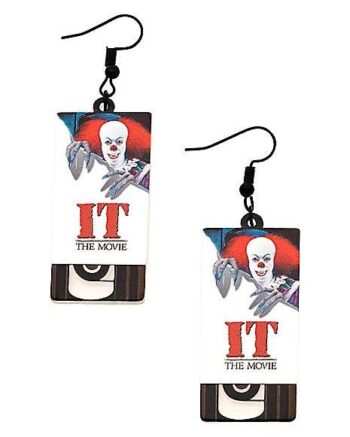 VHS Tape Pennywise Dangle Earrings - It