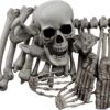28 Pieces Skeleton Bones and Skull for Halloween Decor or Spooky Graveyard Ground Decoration