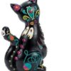 Day of The Dead Resin Cat (Hand Painted Figurine) Halloween Decoration