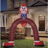 12 Ft LED Scary Clown Archway Inflatable Decoration