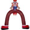 12 Ft LED Scary Clown Archway Inflatable Decoration