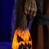6ft Pumpkin Witch Prop with LED Pumpkin Decoration