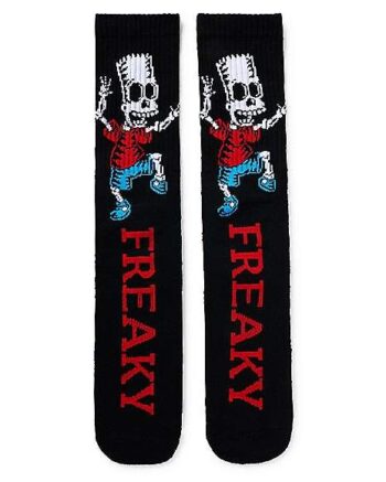 Freaky Bart Simpson Skeleton Crew Socks - The Simpsons