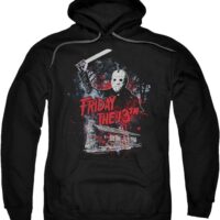 A&E Designs Friday The 13th Hoodie Jason Attacks Cabin Hoody
