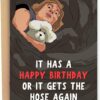 Sleazy Greetings Funny Birthday Card For Men Women Him Her | Buffalo Bill Get's The Hose Again Card
