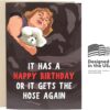 Sleazy Greetings Funny Birthday Card For Men Women Him Her | Buffalo Bill Get's The Hose Again Card