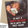 Sleazy Greetings Funny Birthday Card For Men Women Him Her | Buffalo Bill Get's The Hose Again Card