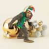 Design Toscano Bigfoot The Holiday Yeti with Santa Hat Funny Christmas Tree Ornament, 2 Inches Wide, 1 Inches Deep, 3 Inches High, Brown