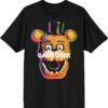 Five Nights at Freddy's Freddy Fazbear Blue Shadow Men's Black T-Shirt