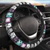 Halloween Horror Movie Ghost Face Steering Wheel Cover, Universal Thickened Anti-Slip Steering Wheel Protector, Anime Car Interior Decor Accessories for Women15 Inch