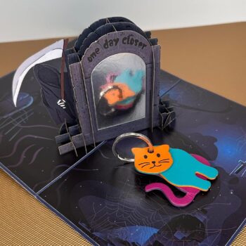 Funny Pop Up Birthday Card | Spooky Reflective 3D Mirrored Tombstone Bday Card | Grim Reaper Birthday Cards For Men | October Birthday Cards For Dad | Killer 40th Birthday Card For Husband, Wife