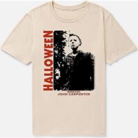 Beige Michael Myers Poster T Shirt - Halloween