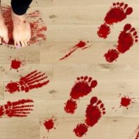 Bloody Footprints Floor Clings