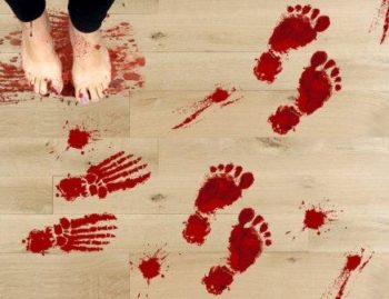 Bloody Footprints Floor Clings