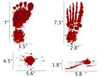 Bloody Footprints Floor Clings - Image 3