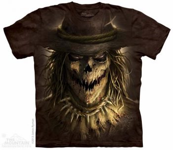 Evil Scare Crow Shirt Tie Dye Adult T-Shirt Tee
