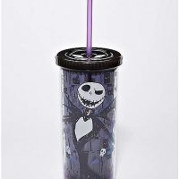 Jack Skellington Skull and Heart Cup with Straw 20 oz. - The Nightmare Before Christmas