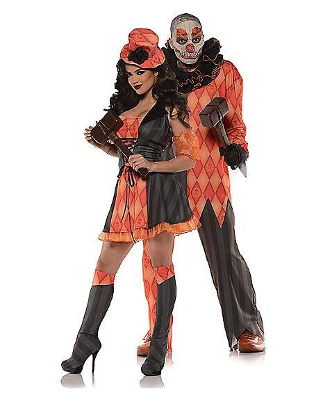 Adult Twisted Female Clown Costume - FOREVER HALLOWEEN
