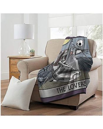 Tarot Card Jack and Sally Fleece Blanket – The Nightmare Before Christmas