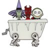 Loungefly Disney Nightmare Before Christmas Lock, Shock, & Barrel Moving Enamel Pin