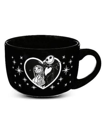 Jack Skellington and Sally Soup Mug with Lid 24 oz. - The Nightmare Before Christmas