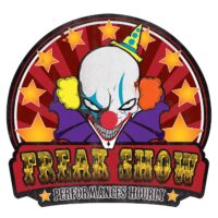 22" Metal Freak Show Sign Decoration