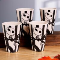 Disney Nightmare Before Christmas Jack Striped Set of 4 Tumblers
